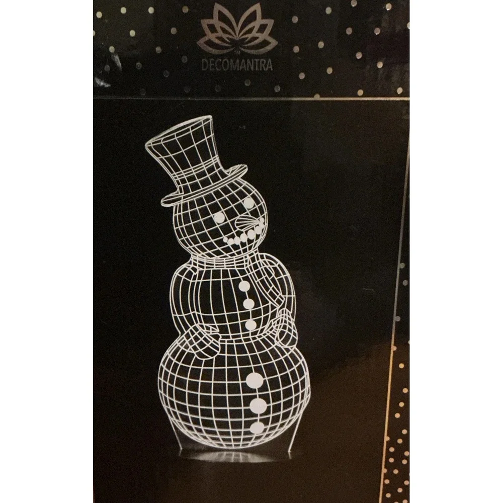 Decomantra USB Christmas Snowman Light, Seven Color Battery Or USB Power, Tested